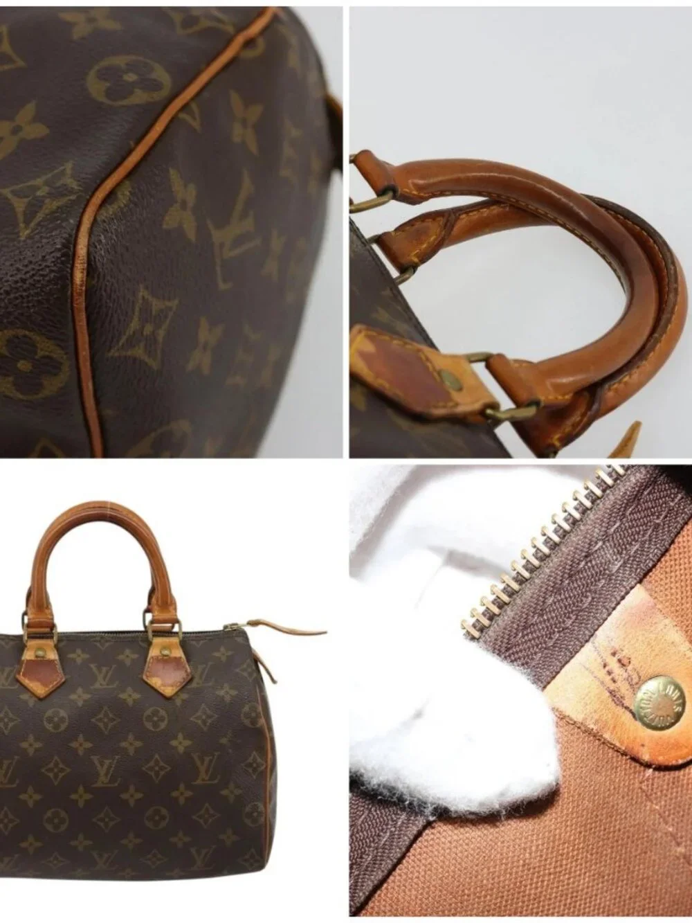 LOUIS VUITTON Monogram Speedy 25 Hand Bag M41528 LV Auth 180577